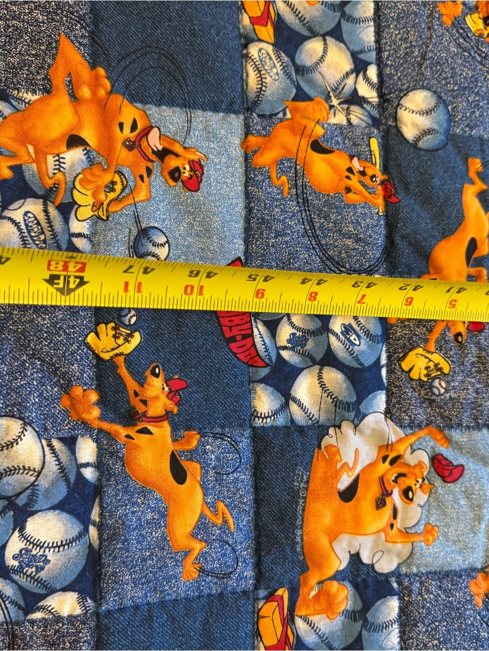 Vintage scooby doo baseball handmade child’s quilt - Picture 5 of 7